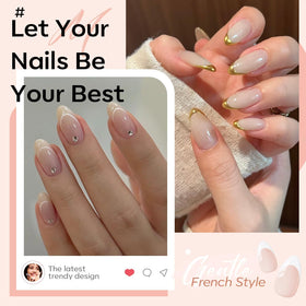 modelones milky white bottle close-up highlighting milky translucence benefit: crisp French tips
