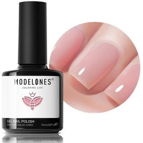 modelones bottle front view showing sheer pink color and volume benefit