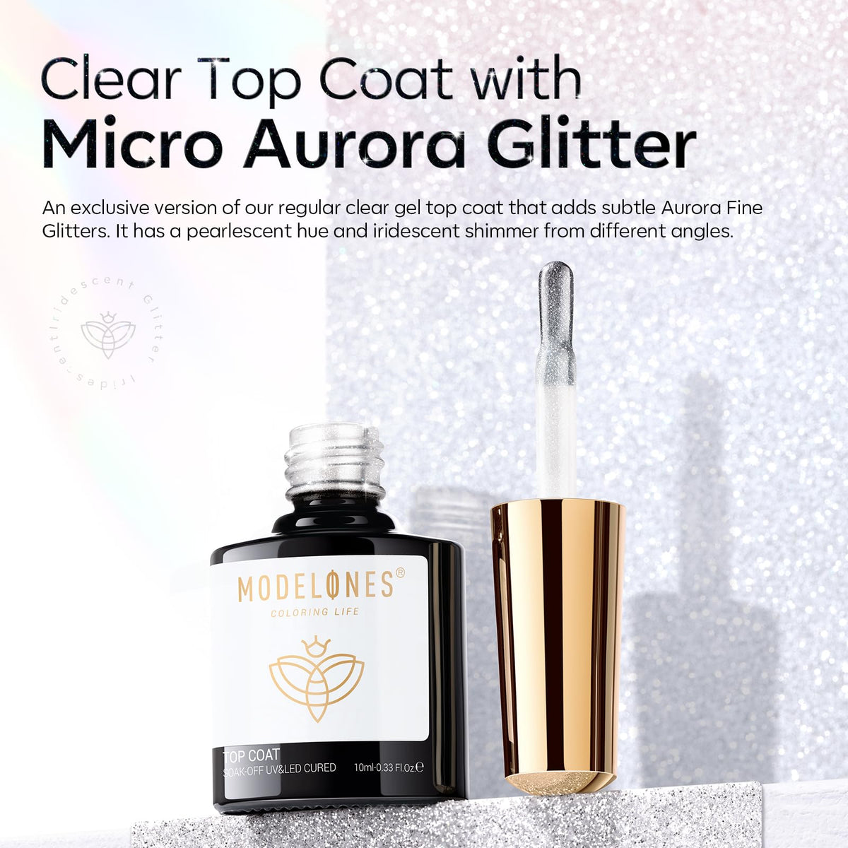 modelones bottle open with brush demonstrating easy pickup and control