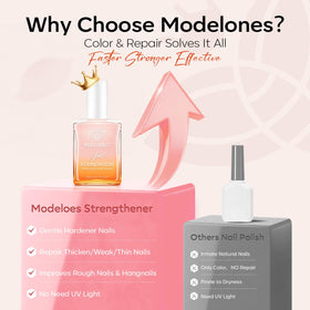 modelones bottle beside jojoba and evening primrose to show nourishing ingredients