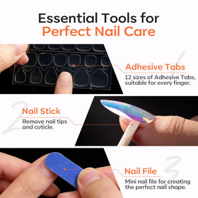 modelones transparent box with press-on nails visible for easy display