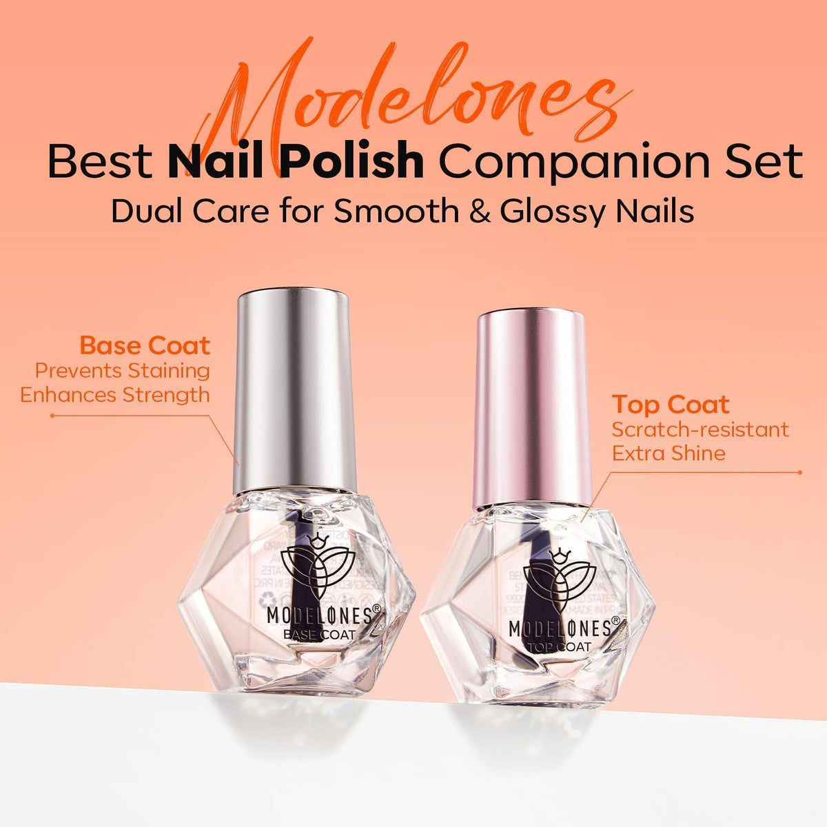 modelones brush close-up demonstrating smooth applicator for even, streak-free coats