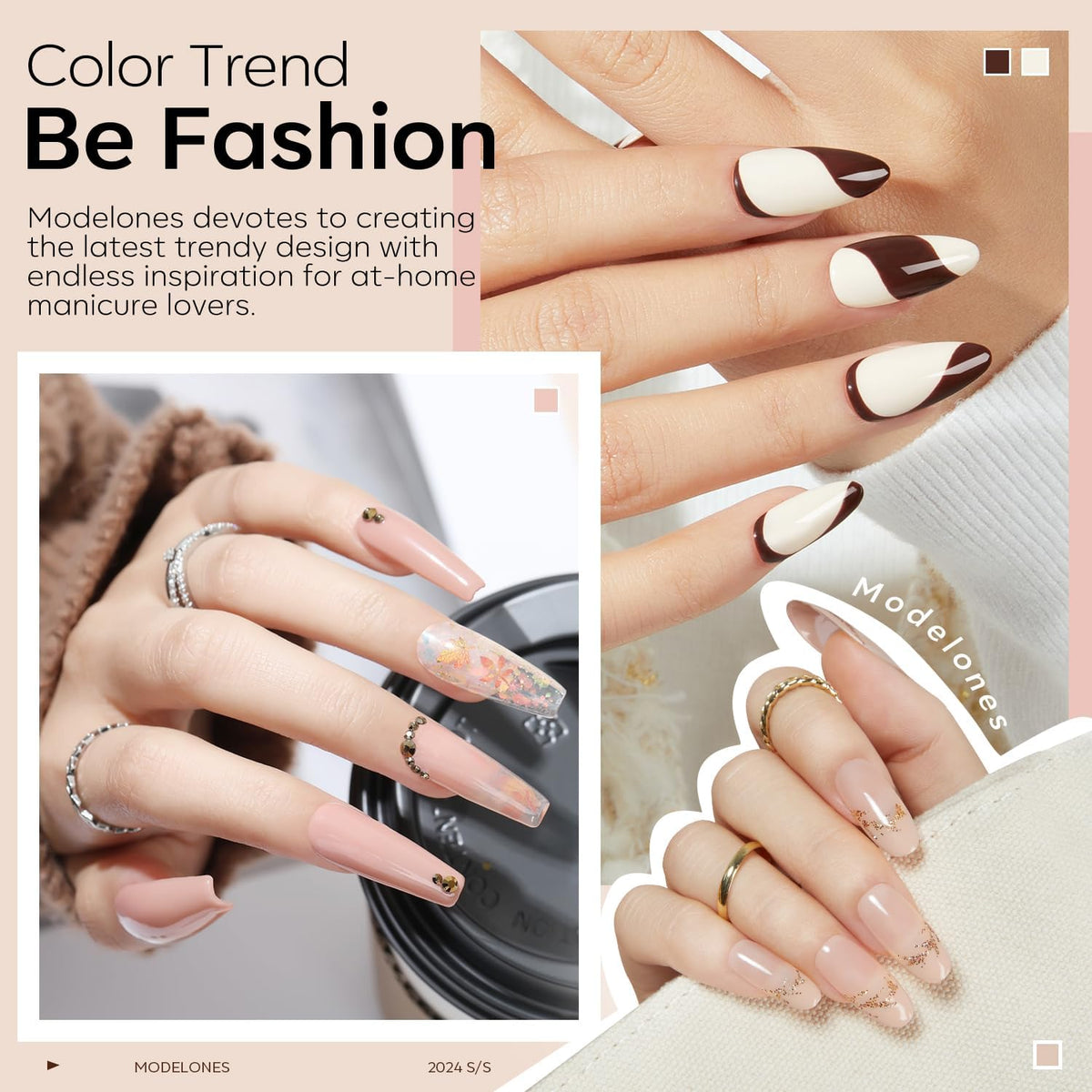 modelones brush painting a nail with smooth coverage demonstrating even application benefit