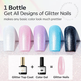 modelones brush stroke on nail showing even application and sheen