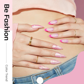 modelones magnetic stick near nail showing cat-eye effect, creates striking linear shimmer