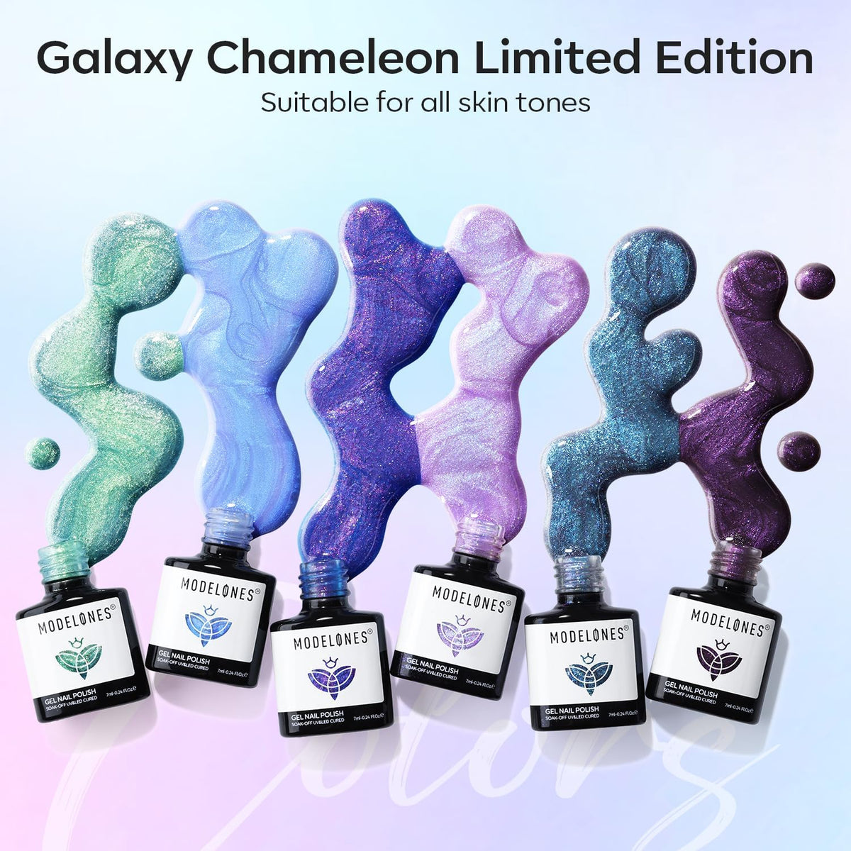 modelones close-up of chameleon shimmer showing color-change benefit