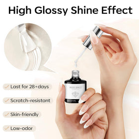 modelones sealed chrome nail demonstrating protection and preserved metallic effect