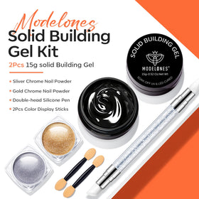modelones gold and silver chrome powders jar for reflective accent benefit