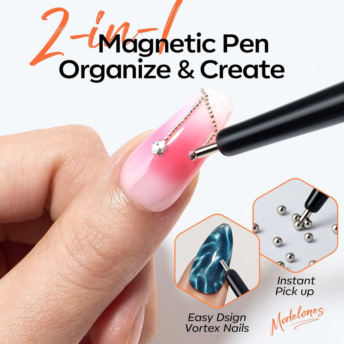 modelones circle and floral magnetic nail designs for inspiration