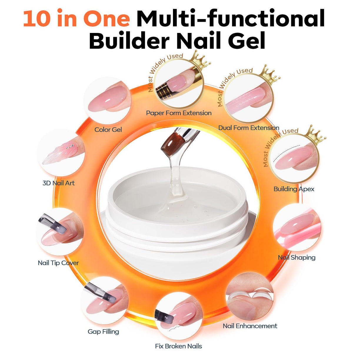 modelones clamps applied to nail while sculpting to keep cuticles tidy