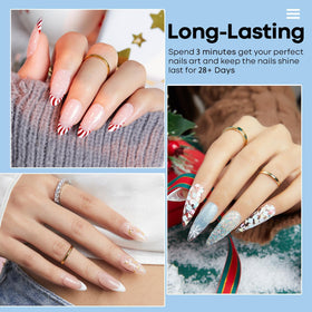 modelones clear dip powder texture closeup highlighting smooth, natural finish