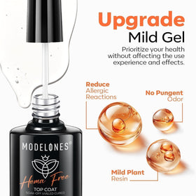 modelones close-up brush textured gel showing smooth self-leveling finish