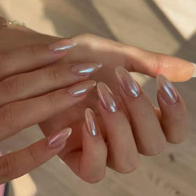 modelones close-up of chrome pearl finish highlighting glossy shine and smooth surface