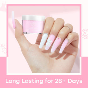 modelones close-up milky white powder grain highlighting smooth application and opacity