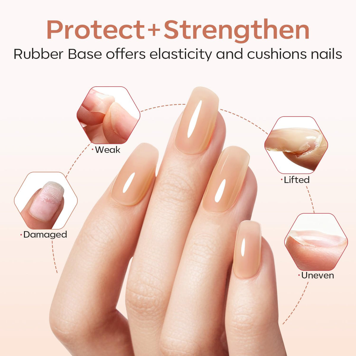 modelones close-up of gel brush and smooth self-leveling texture for easy application