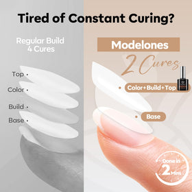 modelones close-up gel texture on brush showing smooth, clump-free consistency