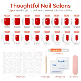 modelones close-up of short square nail surface showing smooth finish and durability