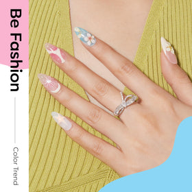 modelones color swatch array displaying five pastel jelly and creamy shades for mixing