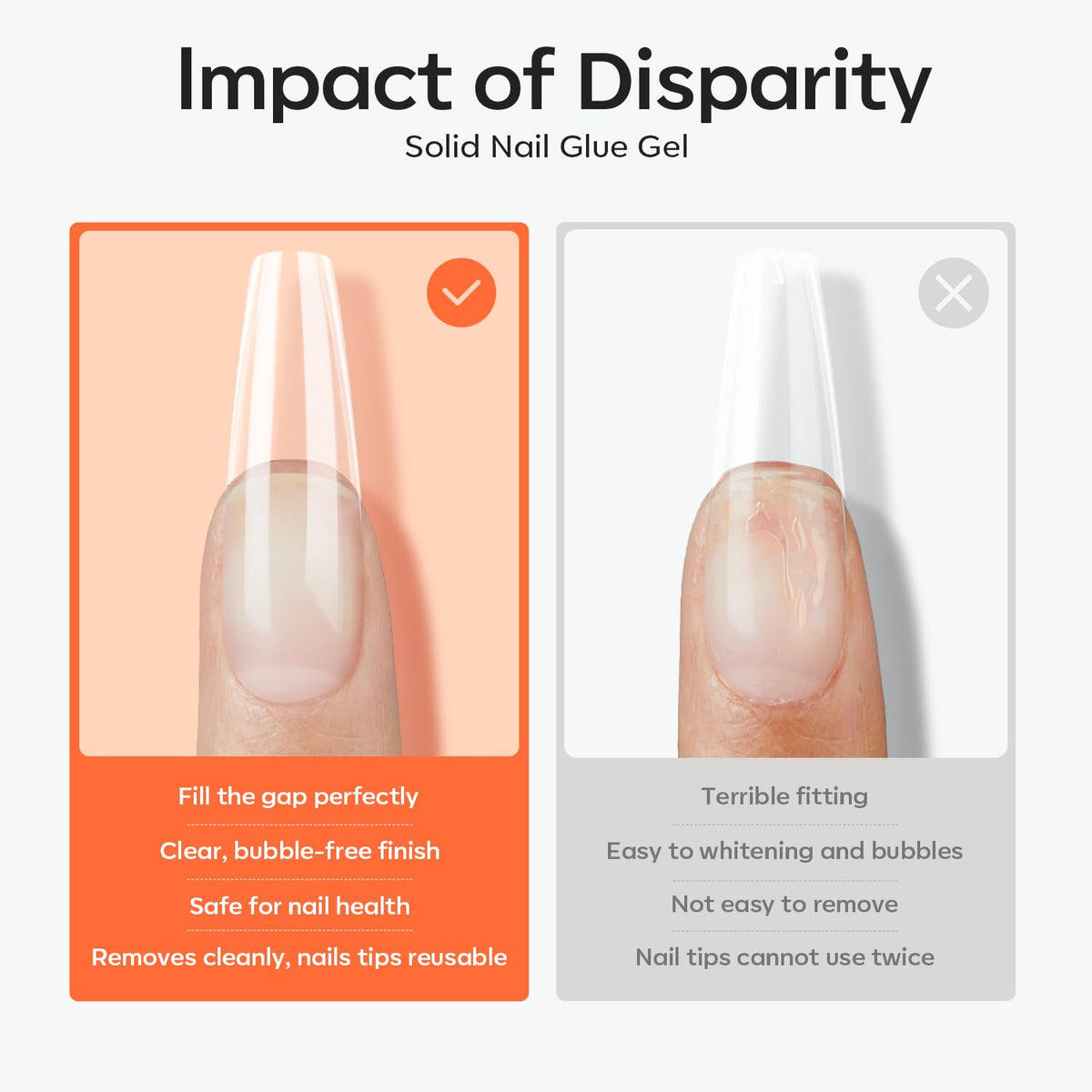 modelones cured nail close-up showing smooth bond and long-lasting adhesion