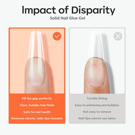 modelones cured nail close-up showing smooth bond and long-lasting adhesion