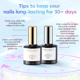 modelones cured nail glossy finish demonstrating durable high shine
