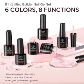 modelones cured nails with natural gloss showing long-lasting shine