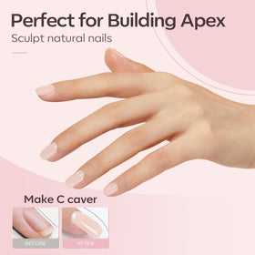 modelones close detail of sculpted apex showing stronger structure and break resistance benefit