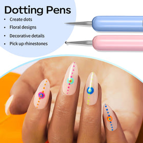 modelones dotting pens creating consistent dots on nail for predictable decorations and symmetry