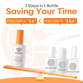 modelones dropper application on nail pad demonstrating quick dehydrator step
