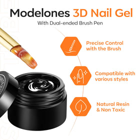 modelones dual-ended brush close-up enabling precise sculpting
