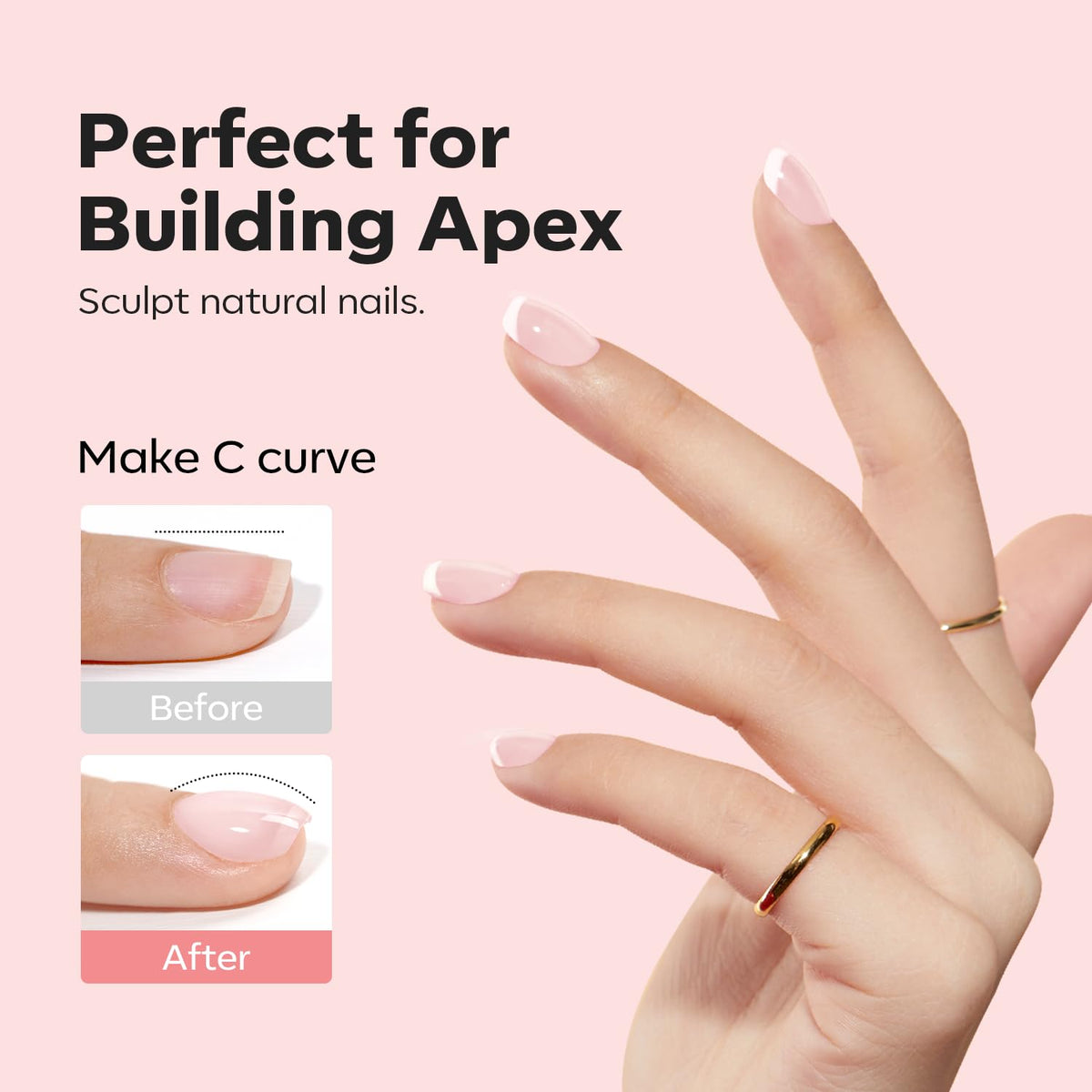 modelones finished nails with glossy apex showcasing strength and shine