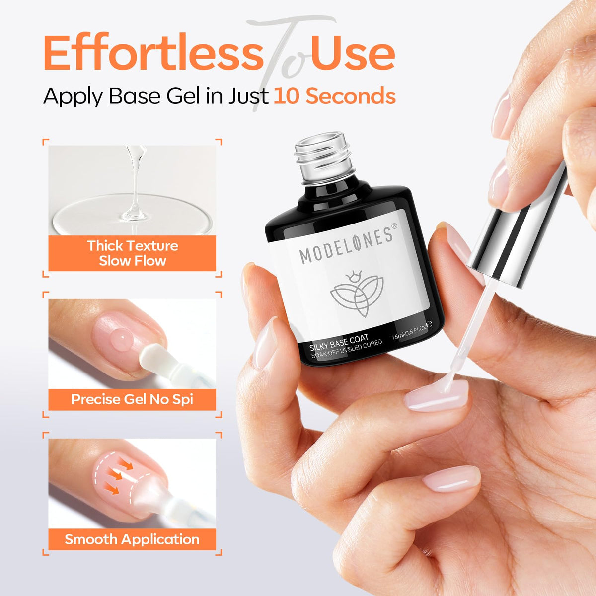 modelones flat brush close-up demonstrating smoother, easier application