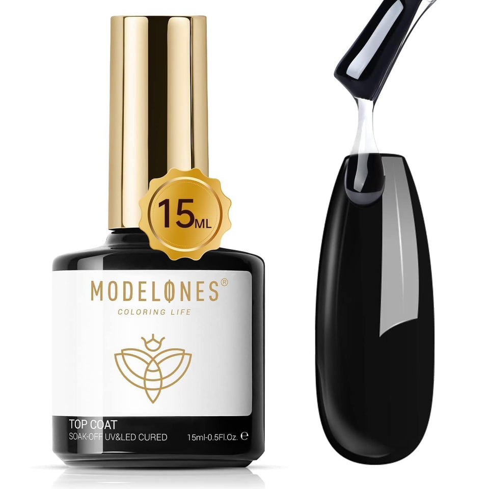 modelones front packaging showing 15ml bottle and glossy finish benefit
