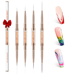modelones front view of the 4-piece brush set showing compact packaging and clear labeling