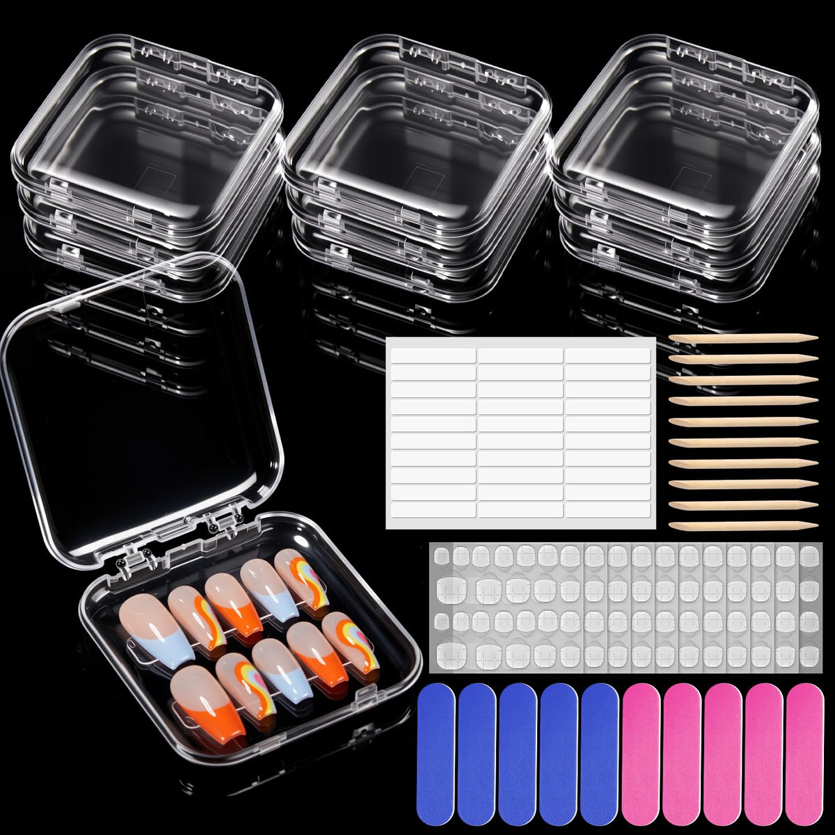 modelones clear acrylic boxes front view showing tidy storage benefit
