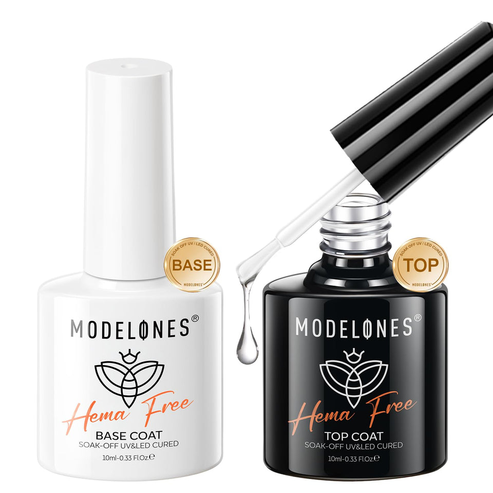 modelones front packaging showing clear HEMA-free gel set and benefits