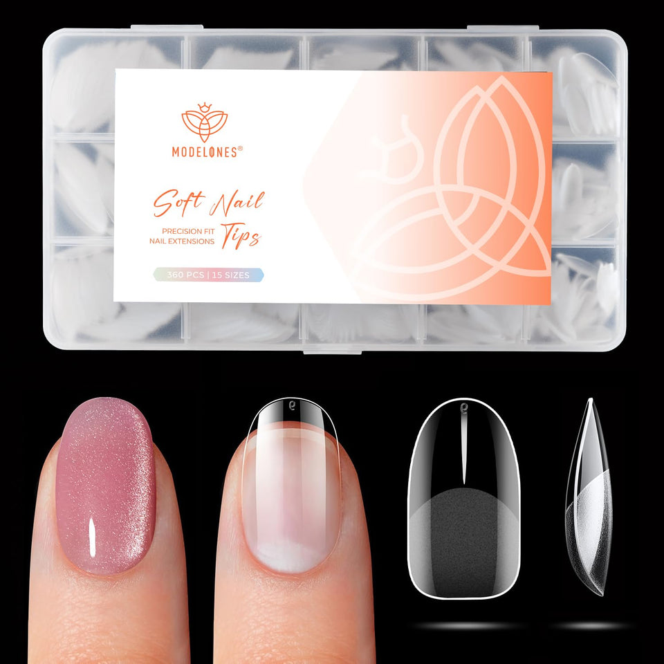 modelones front packaging showing 360 clear tips and kit — easy selection