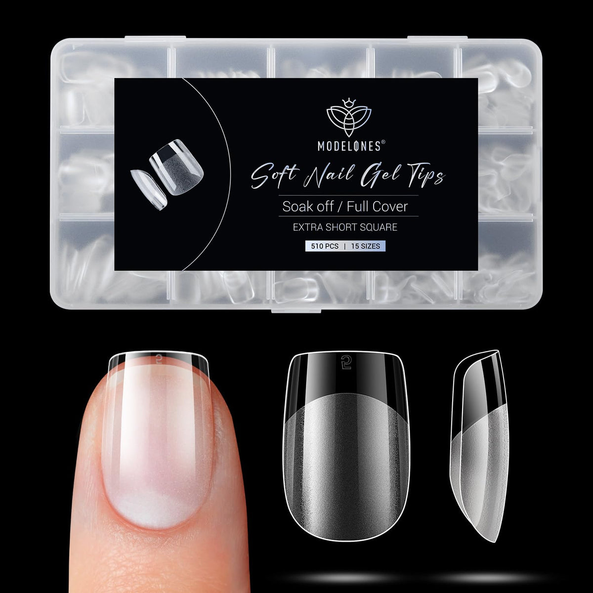 modelones front packaging showing 510 clear tips and kit benefits