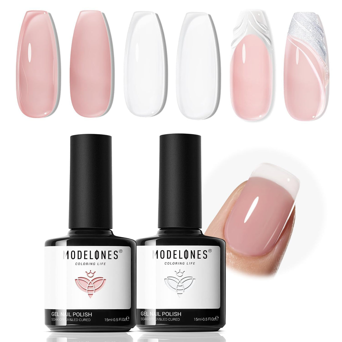 modelones front packaging showing both 15ml gel bottles and gift-ready box benefit: neat presentation