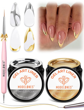 modelones front packaging of gold and silver chrome set shows professional gift-ready design