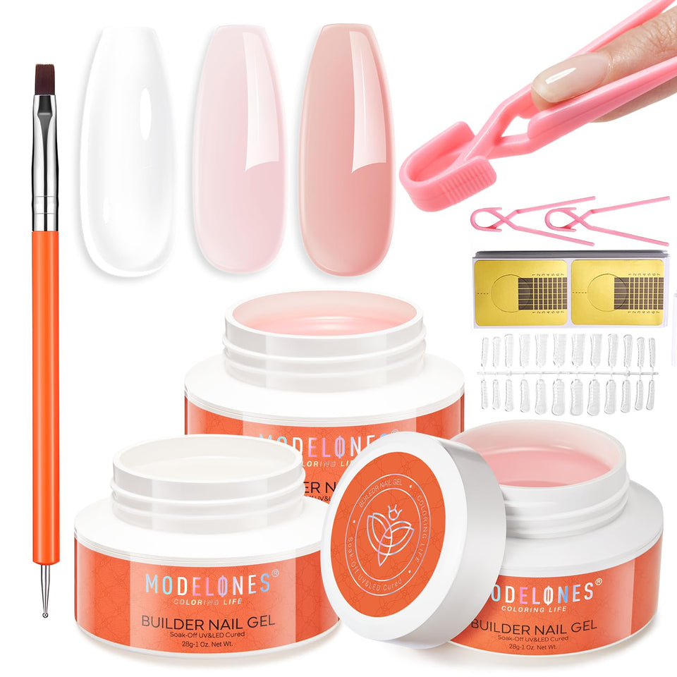 modelones front packaging kit showing included gels and tools for professional results