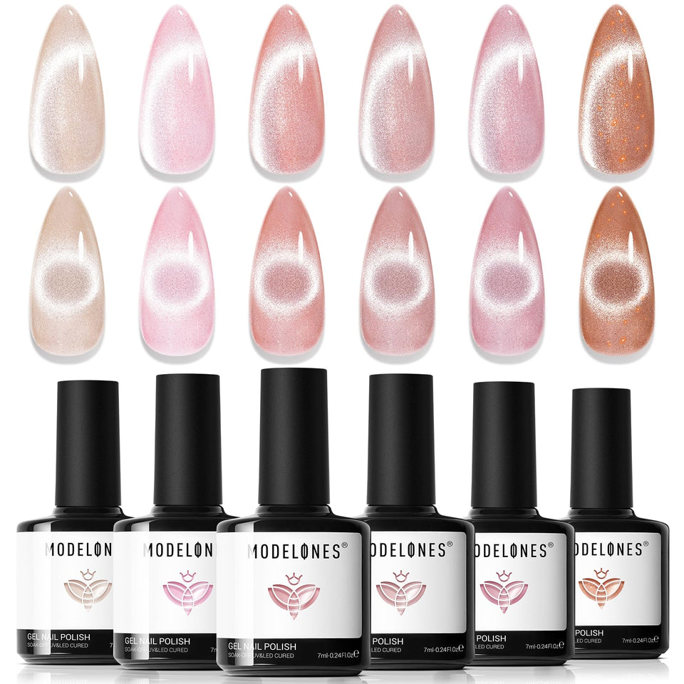 modelones front packaging showing six gel bottles and included magnet for easy selection and convenience