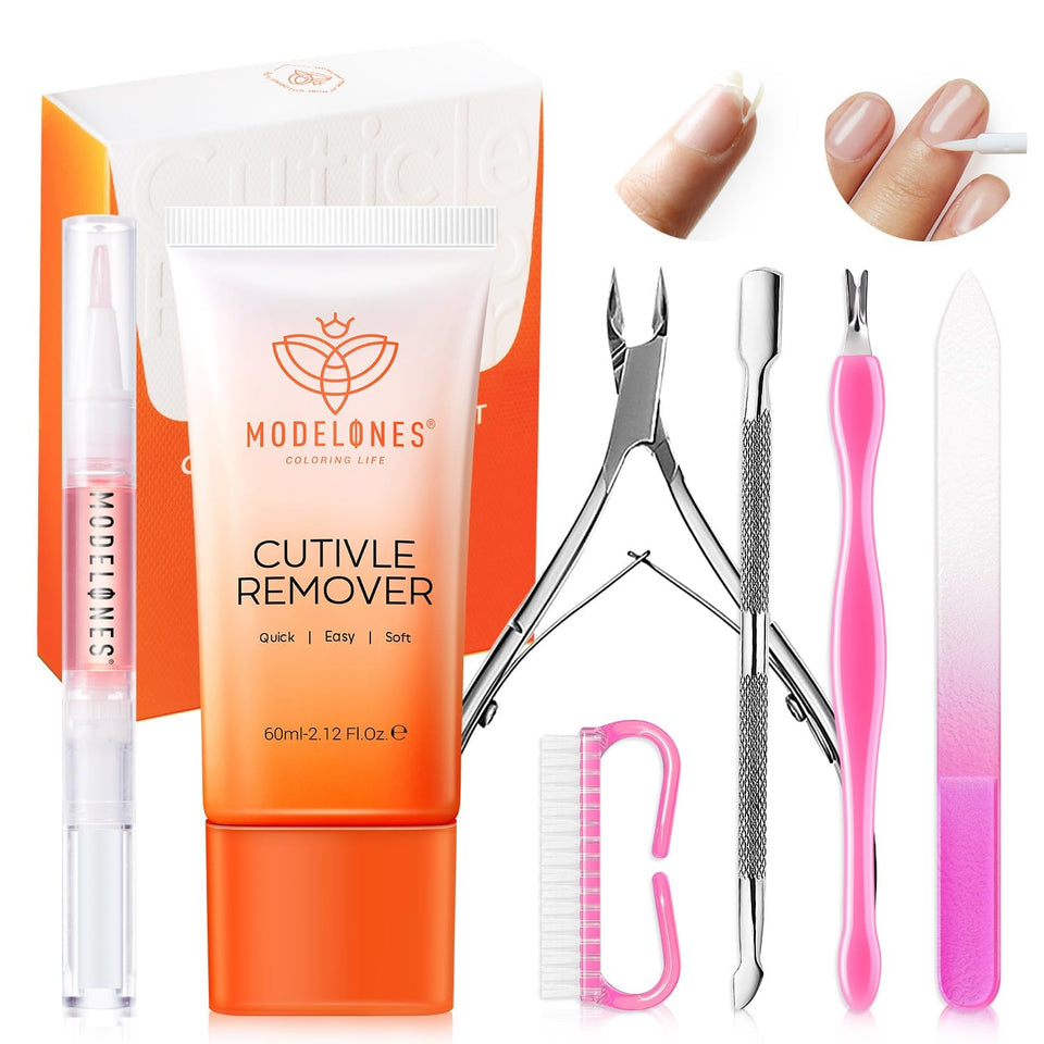modelones front packaging showing full manicure kit and benefits