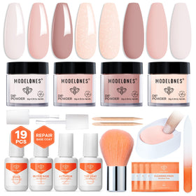 modelones front packaging showing complete dip powder kit and organized contents