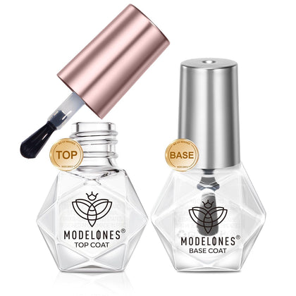modelones front packaging showing paired base and top coat for easy storage and travel