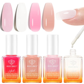 modelones front packaging showing four polish bottles and gift box benefit: ready-to-gift set
