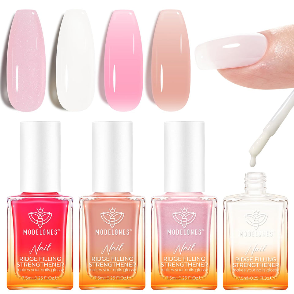 modelones front packaging showing four polish bottles and gift box benefit: ready-to-gift set