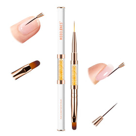 Modelones front view double-ended brush showing dual heads for faster application