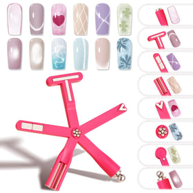 Modelones front view of 8-in-1 magnet wand showing ergonomic grip and heads, precise control