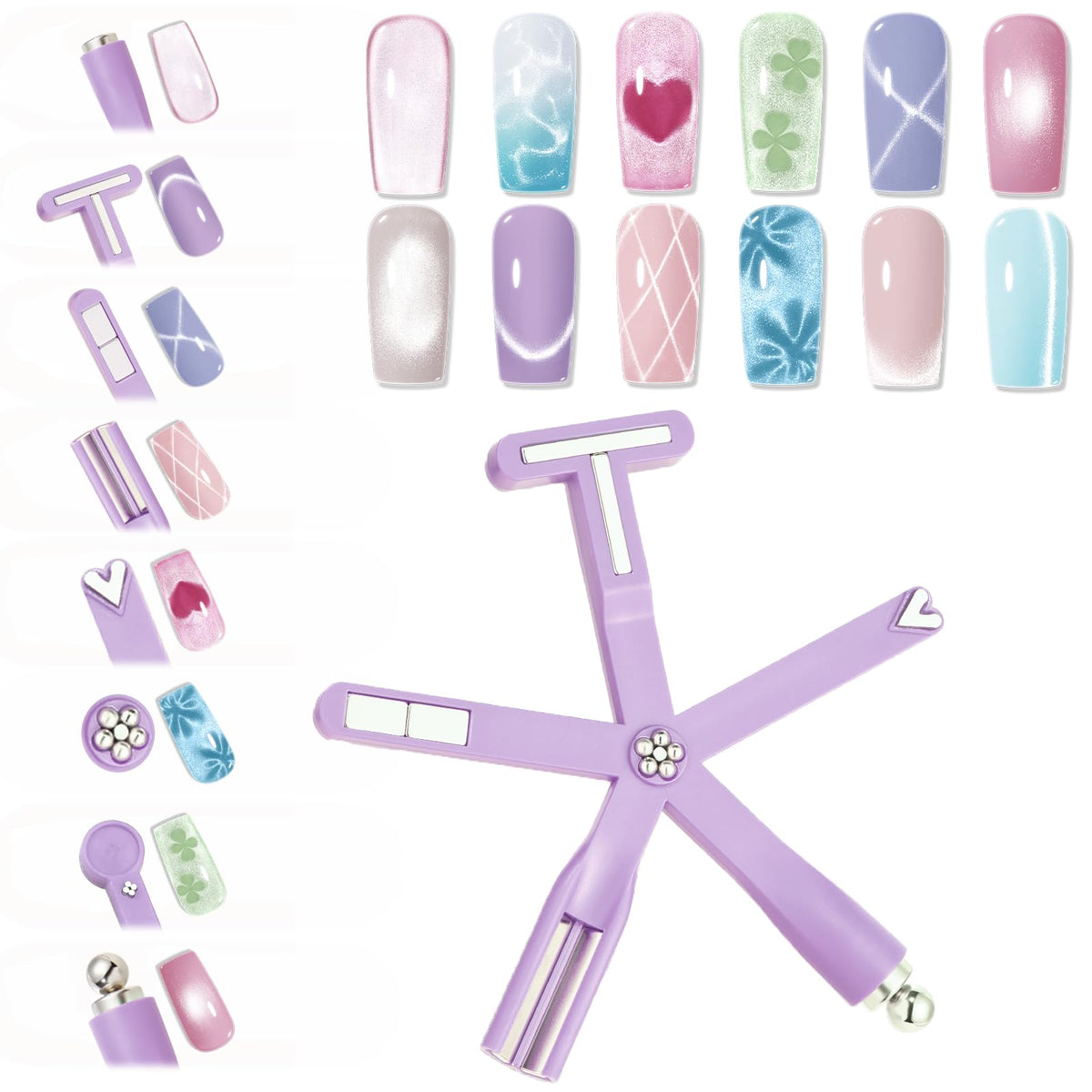 Modelones front view of magnet wand showing ergonomic handle and switch benefit